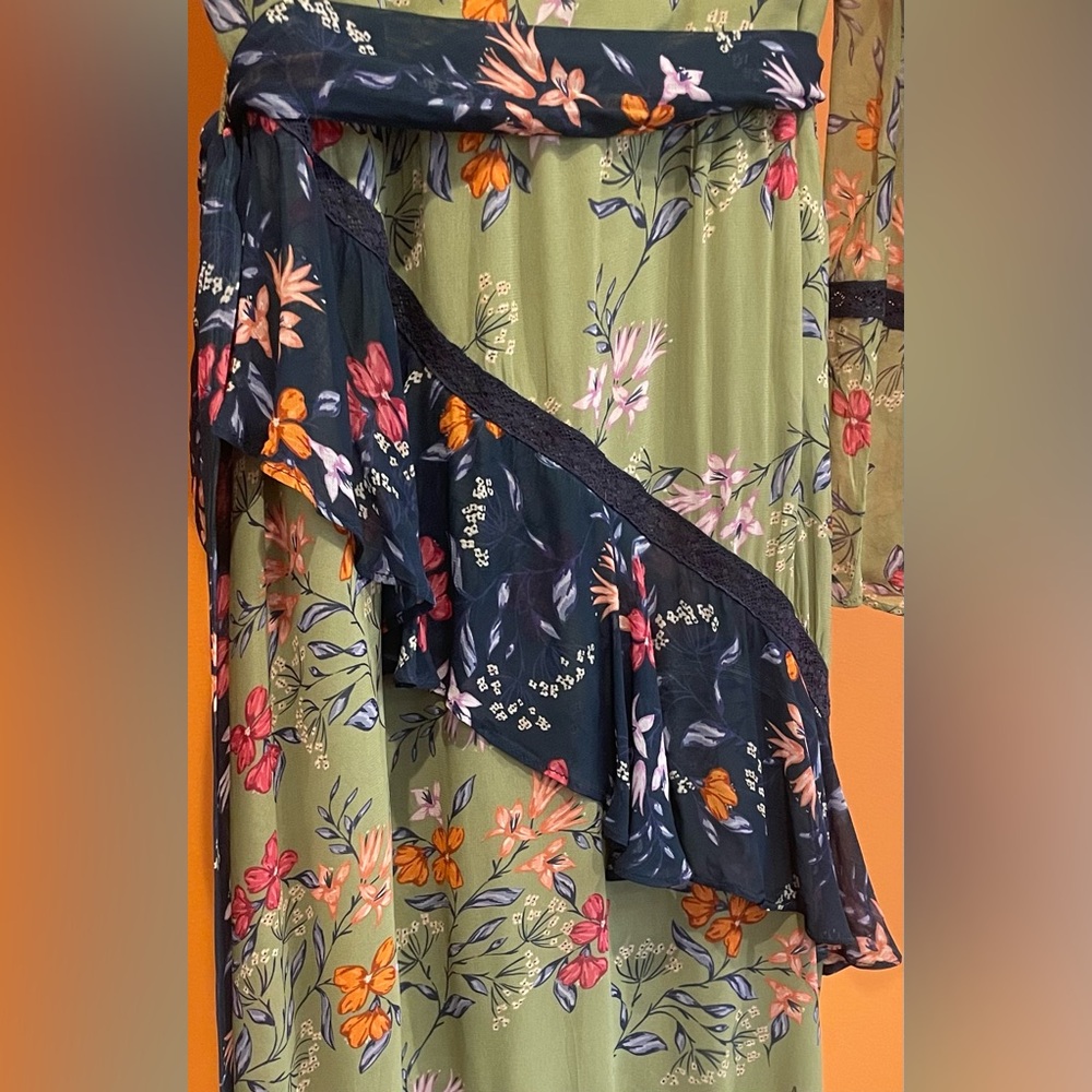 Anthropologie Love Sam tiered wrap dress small - Picture 6 of 13